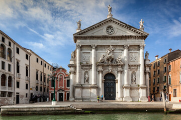 Fototapeta na wymiar Venezia. Facciata della Chiesa di San Stae