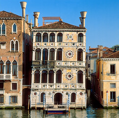 Naklejka premium Venezia. Facciata di Palazzo Dario sul Canal Grande