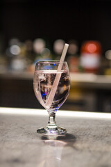 the glass of champagne prosecco pink