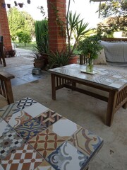 Spanish Style Mosaic Tiled Tables