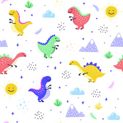 Dino pattern illustration seamless
