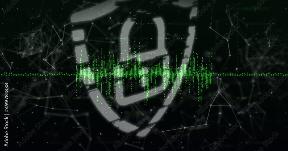 Poster image of data processing over online security padlock