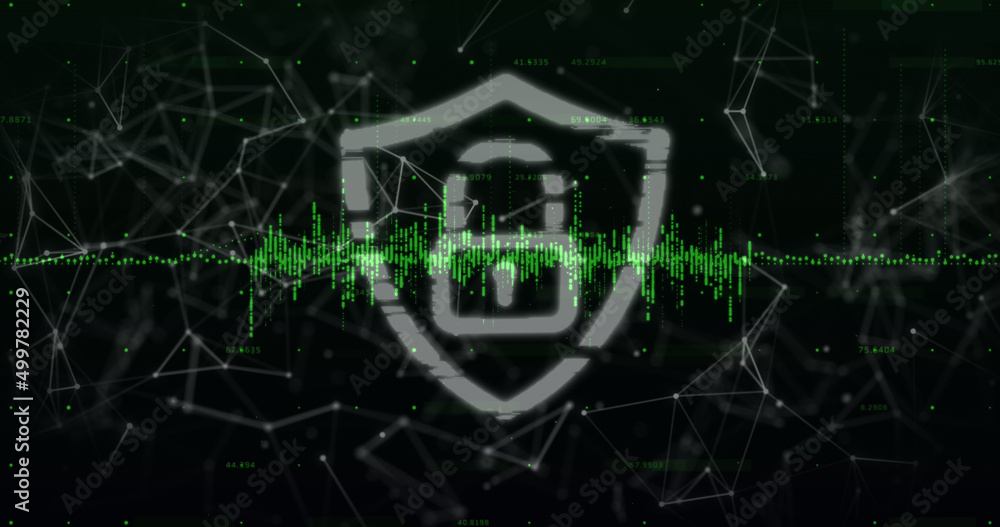Poster image of data processing over online security padlock