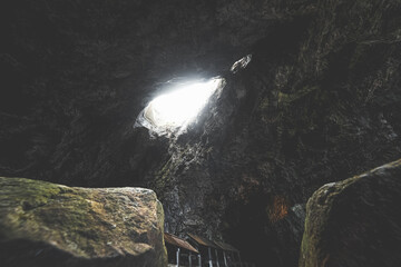 Smoo Cave in North Scotland