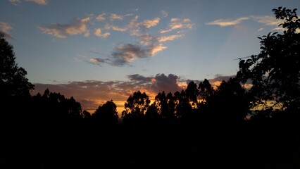 sunset in the mountains