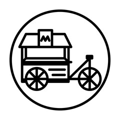 Fototapeta na wymiar food cart icon