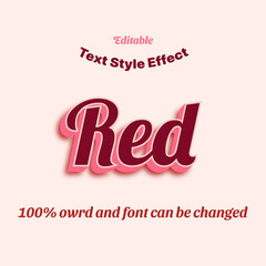Fototapeta na wymiar red text effect design in vintage style. vector illustration