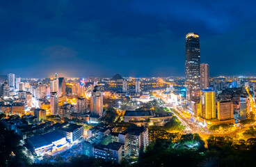 Fototapeta na wymiar Night view of Liuzhou City, Guangxi, China