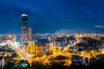 Fototapeta premium Night view of Liuzhou City, Guangxi, China