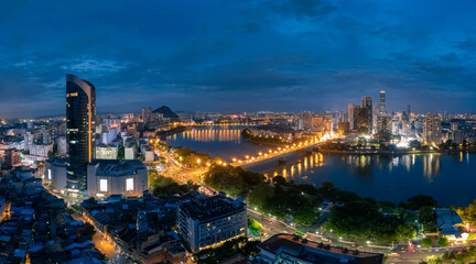 Night view of Liuzhou City, Guangxi, China