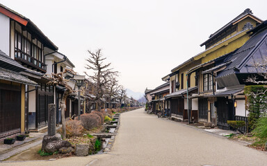 Obraz premium 北国街道 海野宿の町並み（長野県東御市）