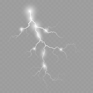 Lightning, thunder vector effect illustration