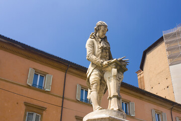 Fototapeta na wymiar Monument to Luigi Galvani - italian physician, physicist and philosopher in Bologna, Italy