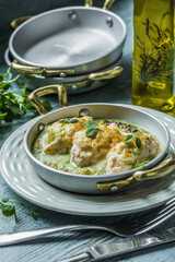 Expensive Dishes, Italian Cuisine, Meatballs, Olive Oil on Served Table, Restaurant food