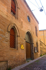 Fototapeta na wymiar Medieval Civic Museum (Palazzo Ghisilardi-Fava) in Bologna