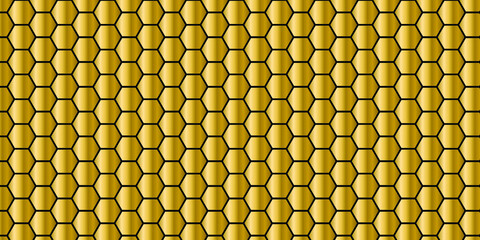 Gold hexagon and black abstract background