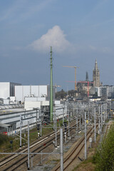Obraz premium Belgique Arlon industrie industriel cathedrale Saint Martin monument Ferrero