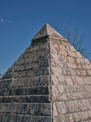 stone pyramid monument and sky