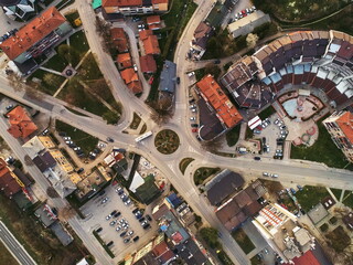 Plakat Aerial photo of the town of Novi travnik located in central bosnia