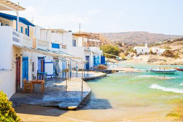 Fishing village of Agios Konstantinos on Milos island