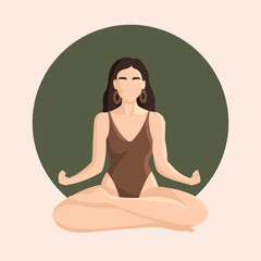 meditation yoga woman in lotus position