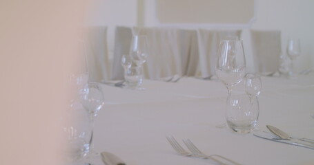 decorated table for a wedding dinner