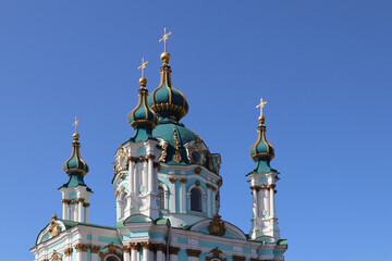 Fototapeta na wymiar St. Andrew's Church, Kyiv Orthodox Church