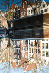 Amsterdam streets and canals in spring 