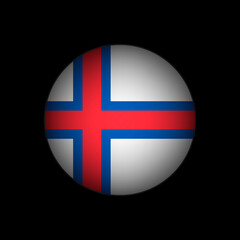 Obraz premium Cuntry Faroe Islands. Faroe Islands flag. Vector illustration.