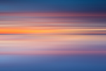 Sunset background motion blur with reflection