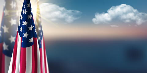USA Flag Background