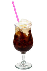 Cocktails on white background