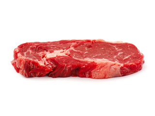 Raw beef fillet steak isolated on white background