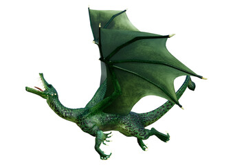 Obraz premium 3D Rendering Fairy Tale Dragon on White