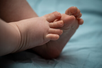 Adorable little baby feet