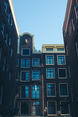 facades of old houses in the Netherlands 