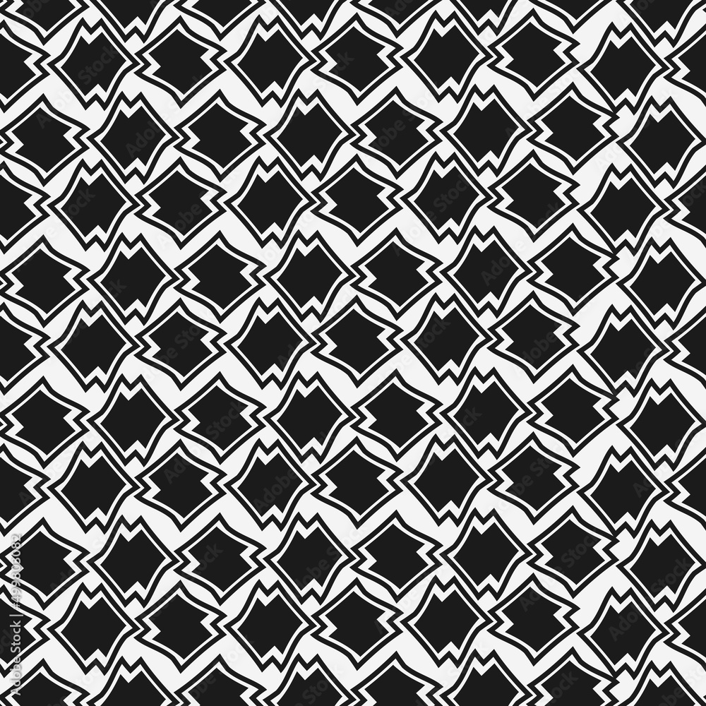 Aufkleber Black formless images go all over the canvas, turning it into a seamless pattern.