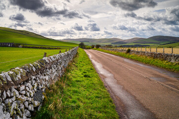 The Northumberland 250 Route at Yeavering Bell, on the borderlands section of the scenic road trip...