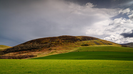 Yeavering Bell an Iron Age Hillfort site, on the borderlands section of the Northumberland 250, a...