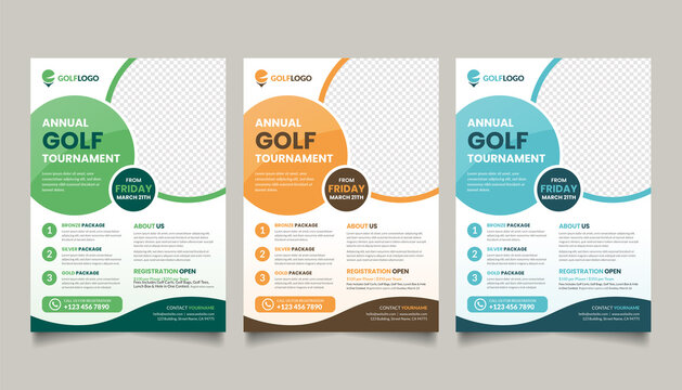 Golf Tournament Flyer Design Template