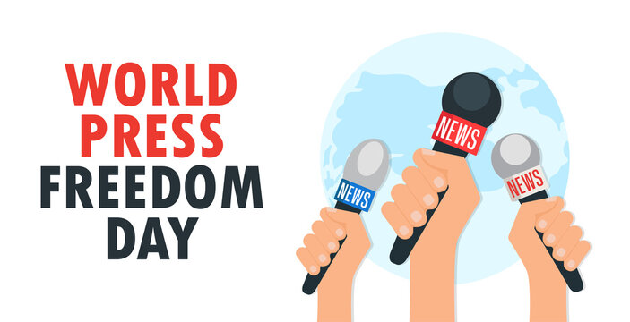 World press freedom day, vector illustration for poster, banner,print, web.
