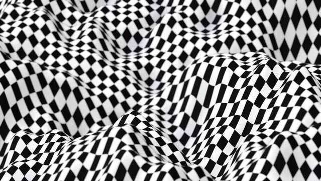 Checker Pattern Cloth Wave