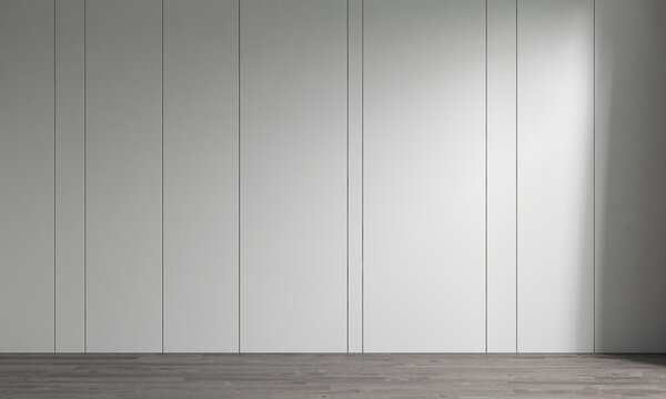Home interior, modern empty living room interior, empty wall mock up, 3d render