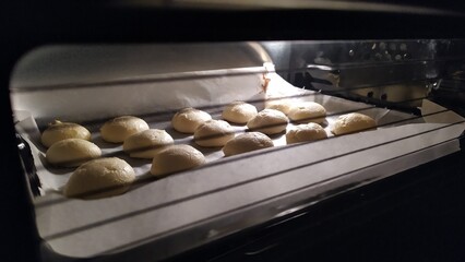 dough in the oven