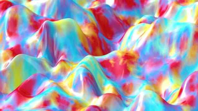 Glossy Colorful Liquid Waves