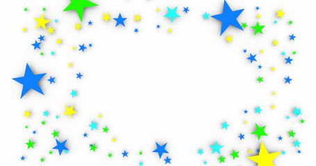 Stars Space 4K Background Colorful Fun 3d Illustration