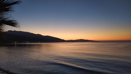 sunset over the sea