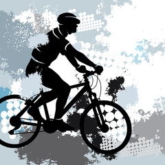 Naklejka na ściany i meble Cycling sport graphic.
