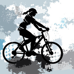Obraz na płótnie Canvas Cycling sport graphic.