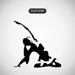 Yoga pose vector symbol. Yoga icon - obrazy, fototapety, plakaty